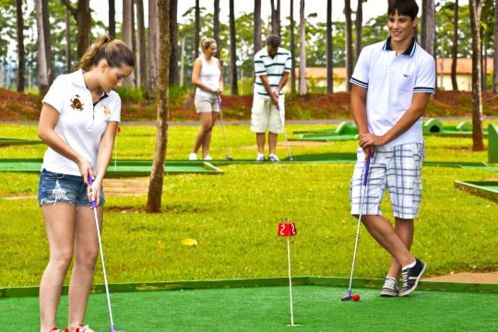 Resort&Lazer Piscinas, Beach Tenis, Bike, Golfe, Pesca, Ar, Wifi Fibra, Tv A Cabo E Lareira Águas de Santa Barbara Kültér fotó